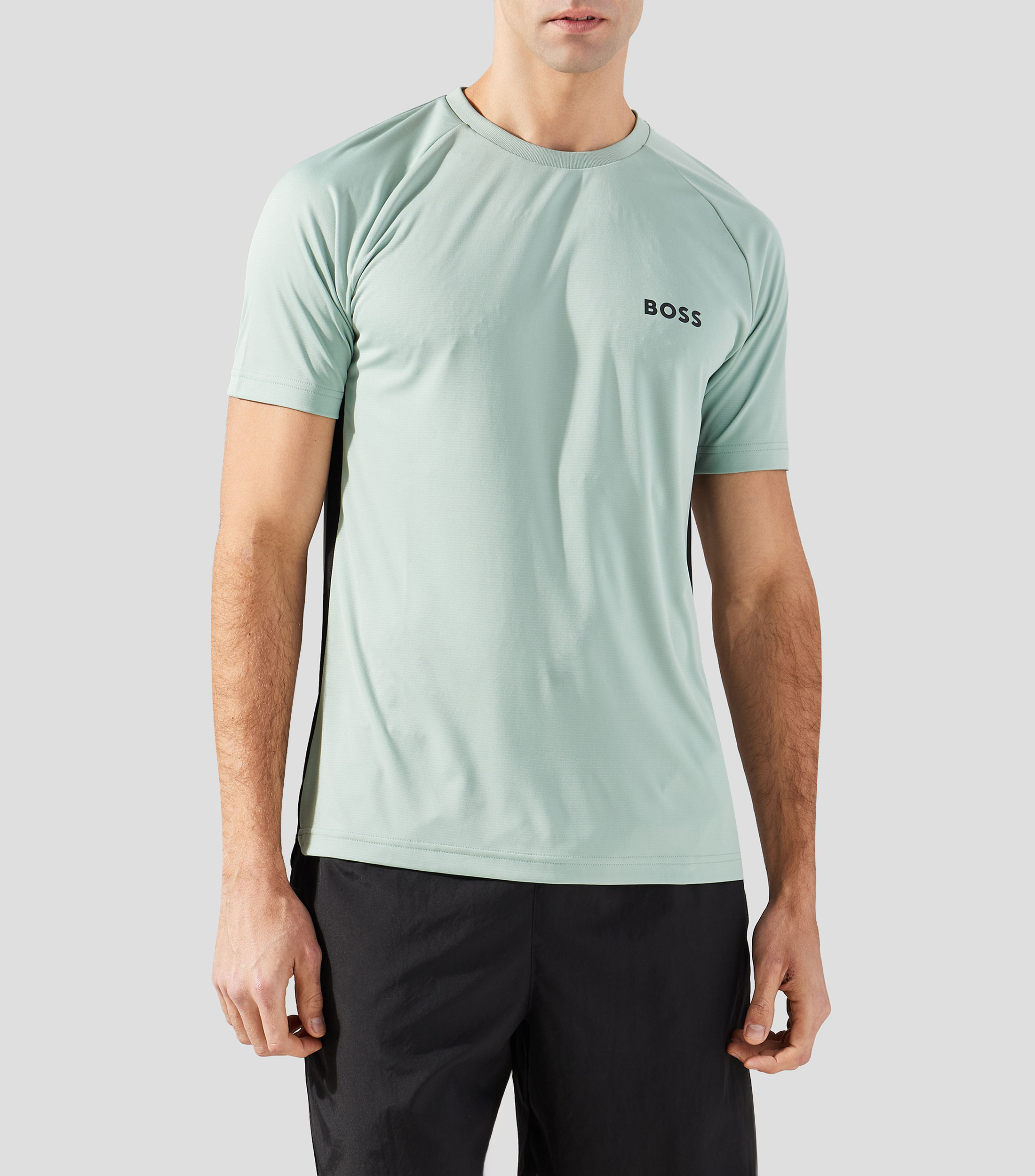 Playera cuello redondo manga corta estampada Hombre